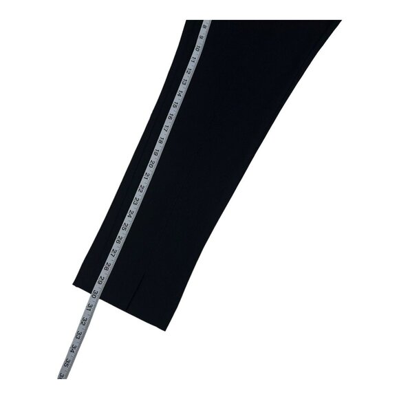 Chicos Ponte Slim Leg Pull On Pants Women 3T Us 16Tall Black Slit Front-Stretch - Picture 6 of 14